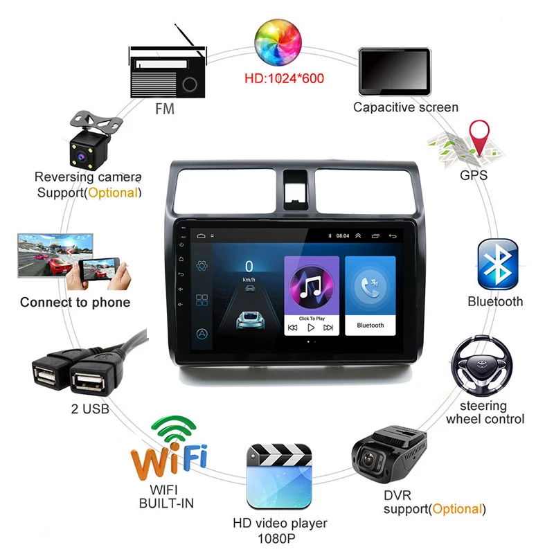 10 1 &quotAndroid 9 2 din автомобильный стерео навигатор с GPS DVD Радио мультимедийный плеер