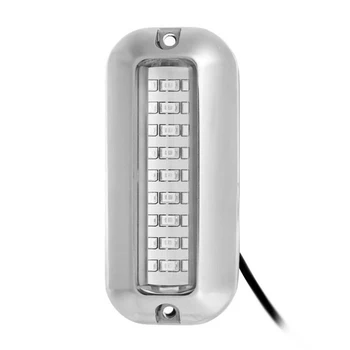 

1Pcs LED Light Accessories Parts Underwater Pontoon Marine Lamp 10-30 VDC 50W Stainless Steel 27LED Green Durable
