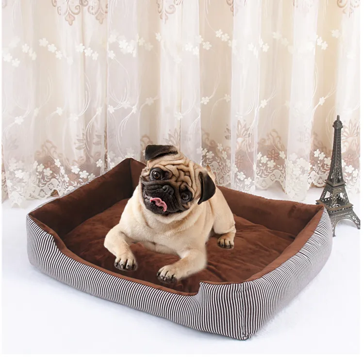 Dog Bed Pet Bed Kennel Bed For Dogs Striped Cat Winter Warm Sleeping Bag Puppy Cushion Mat Cat Supplies House For Dogs Bed's Dog