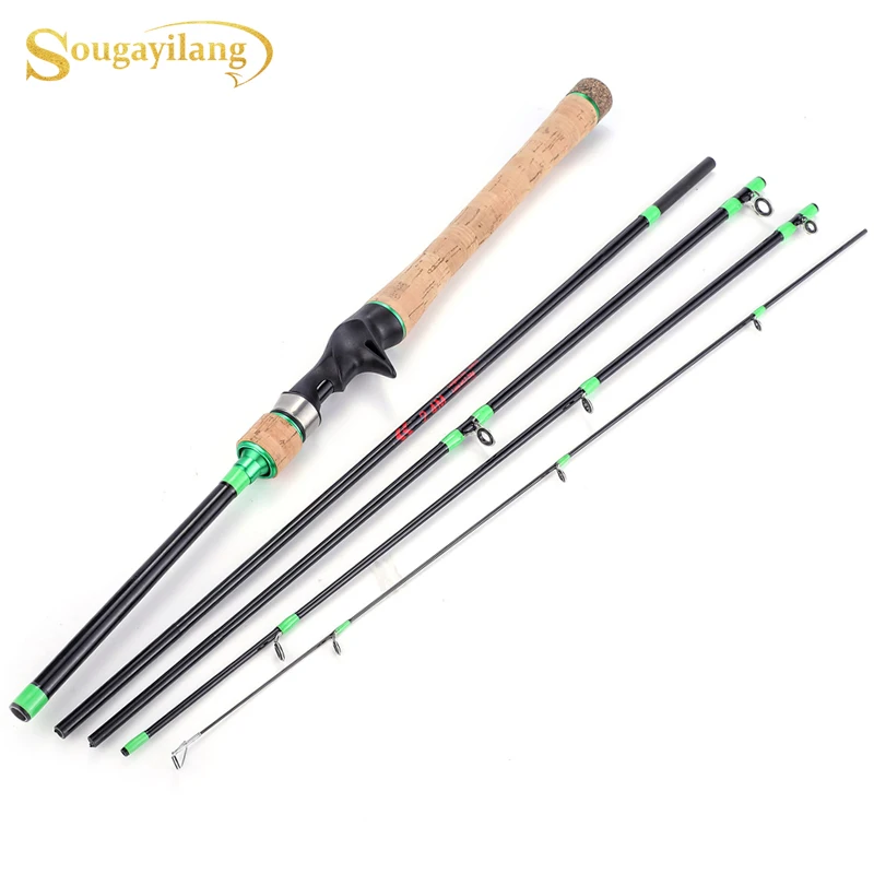 Sougayilang Top Quality 1.8m 2.1m 2.4m Fishing Rod Portable 5 Section