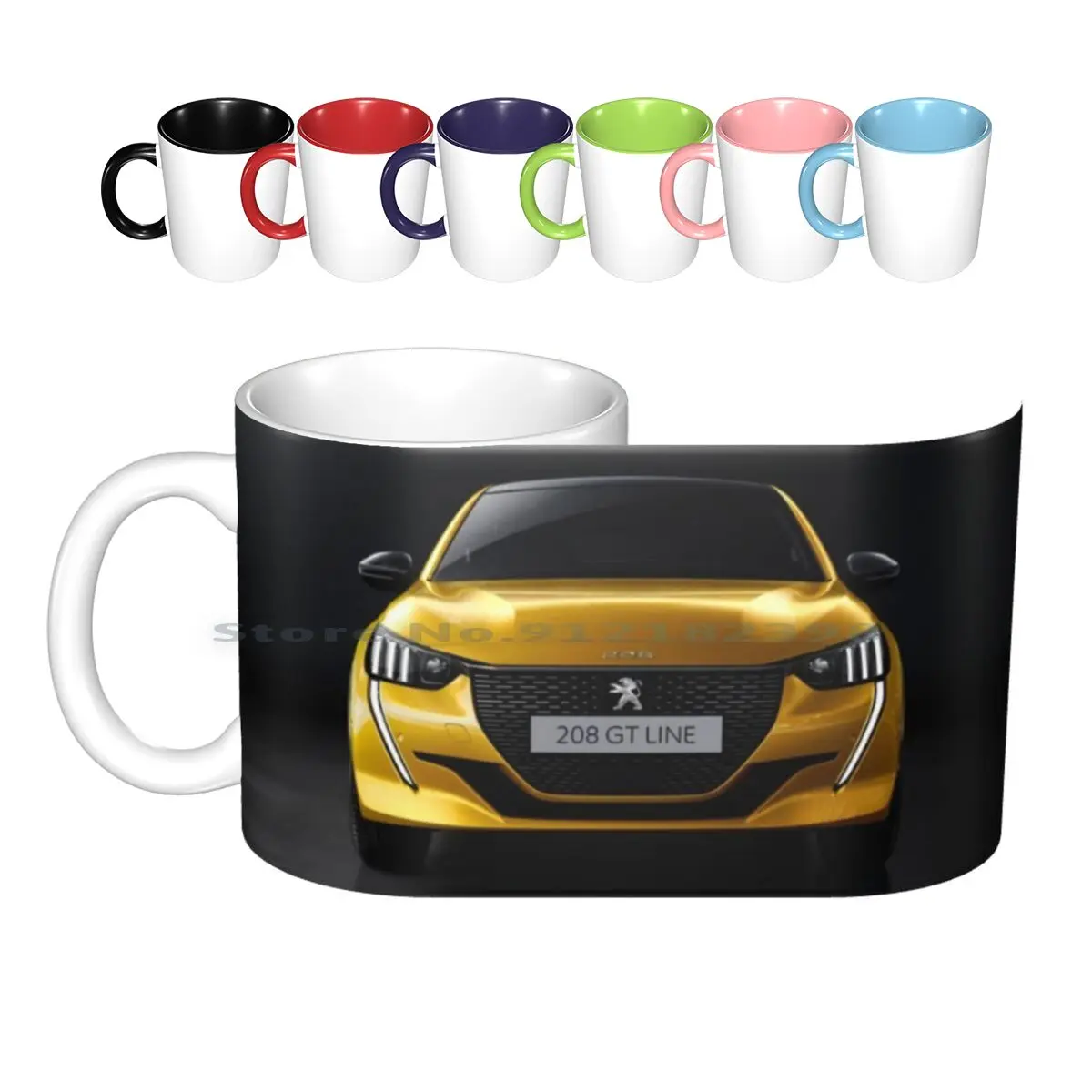 208 Gt Line Face Tazze In Ceramica Tazze Da Caffè Tazza Da Tè Al Latte 208 Gti Rally Racing Car Rallycross 208 Rx Wrc Dirt Hansen World