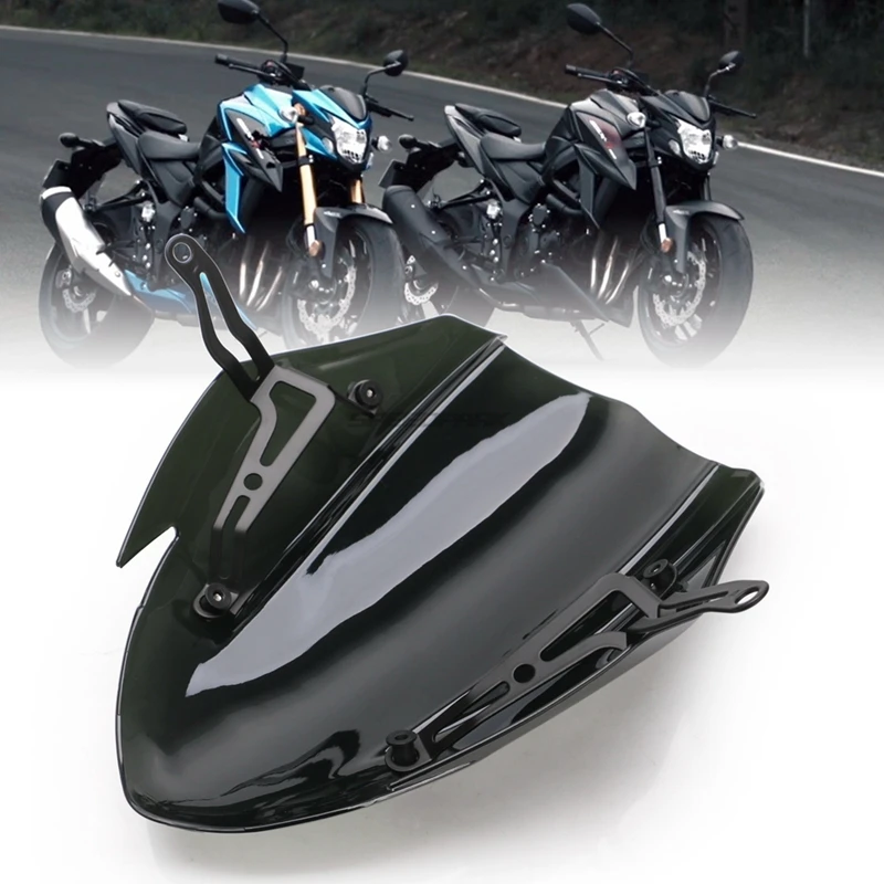 Черный ветровой экран для мотоцикла лобового стекла с кронштейном Suzuki GSX S750 GSXS750 S