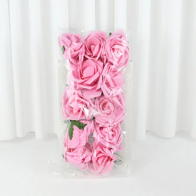 8cm Large Rose Artificial Flower for Wedding Party Home Office Decor Fake Rose Flower 16cm Stem Wed Valentine's Day Decorations S05