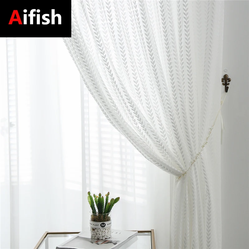 Элегантный Белый Флокирование основовязаные трикотажные шторы Спальня Гостиная