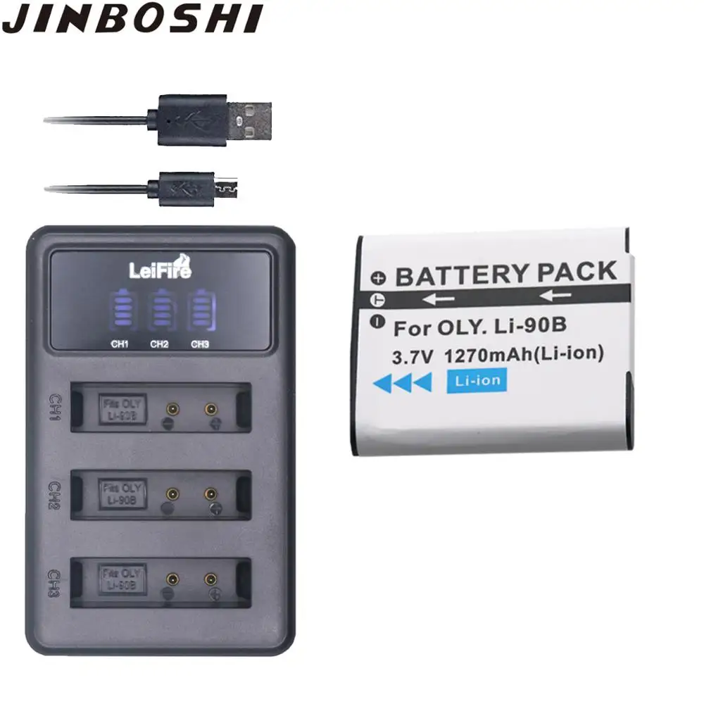 1x LI-90B LI 90B Li90B LI-92B Battery + LED USB Charger для Olympus TG-1 iHS TG-2 TG-3 SH50 SH60 | Электроника