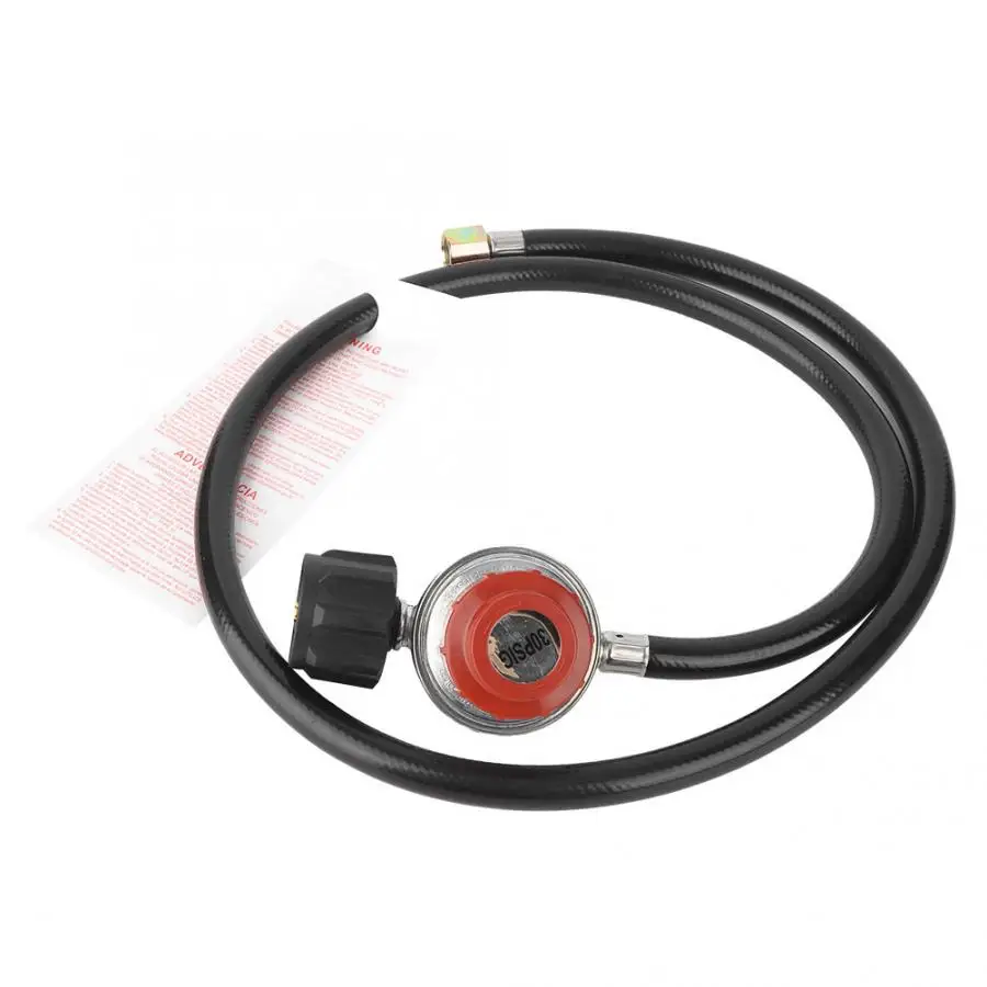 

Grill Gas Parts 0-30 PSI Propane Regulator Adjustable 3/8in Flare Nut Hose Connector for Barbecue Boiler Round Steam Rack