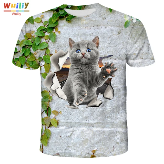 Men's Squirrel T Shirt 3D Print Shirt Animal Graphic Tees Lovely Pattern Tops Men/Women Cute Puppy Face Tee Funny Pet T-shirt cat