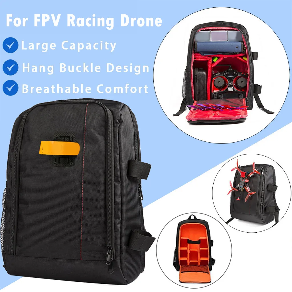 Портативный рюкзак чехол сумка для наружного хранения для FPV гоночный Дрон Квадрокоптер большой емкости Дрон чехол для хранения - Цвет: OR