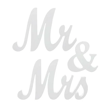 

New Large Mr And Mrs Signs Sweetheart Wedding Party Table Dinner Decoration Wooden Letters Display Stand Wedding Decoration