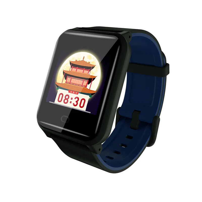 Смарт-браслет для мужчин и женщин, Смарт-часы, фитнес-трекер, браслет, кровяное давление, пульсометр для Android IOS B11, спортивные Смарт-часы - Цвет: Black Blue