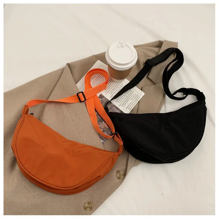 2024 Solid Color Chest Bag For Women Large Capacity Travel Crossbody Female Half Moon Belt Bag Ladies Daily Street Fanny Packs