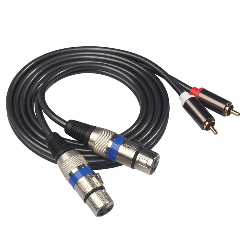 Hifi аудио кабель 2 Rca штекер Xlr 3 Pin Женский микшерный пульт усилитель двойной