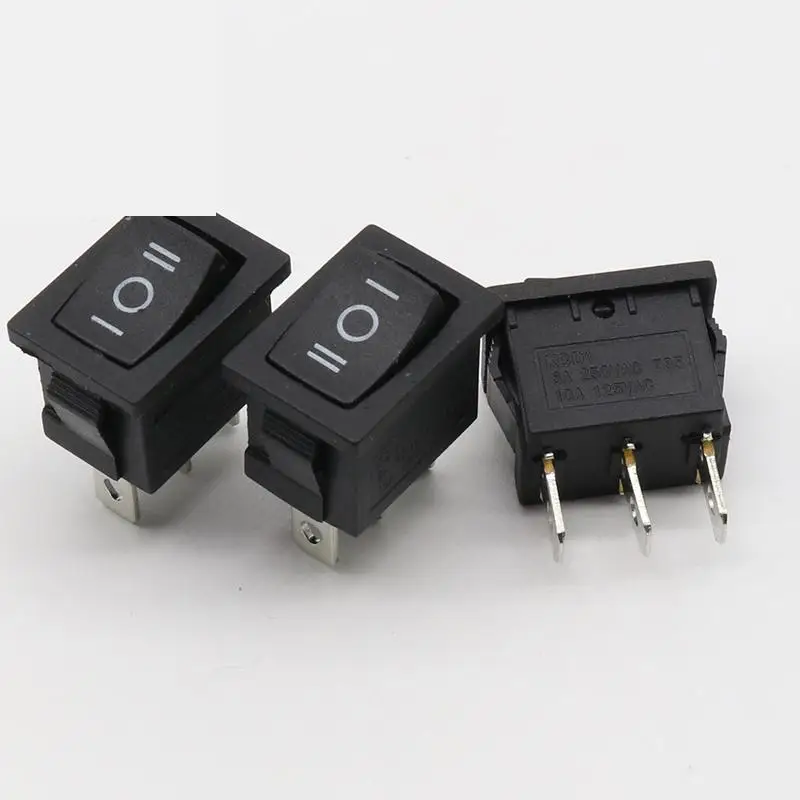 

5pcs 3 position rocker switch 3 pins on off on snap switch