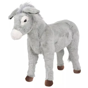 

vidaXL Standing Plush Toy Donkey Grey XXL 91343