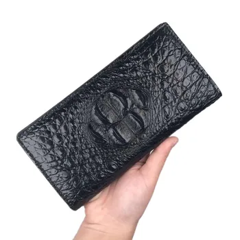 

Luxury quality Crocodile Man Business Affairs Leisure Time Multi Card Position Folder purses holders men wallets free shipping