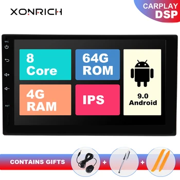 

IPS DSP 4G RAM 64G Qcta Core 2 Din Android 9.0 Car Radio Universal Multimedia NO DVD player GPS NavigationStereo Audio Head unit
