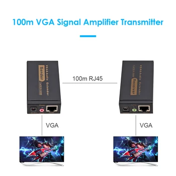 

Multifunction 100m 328ft VGA Audio Extender Transmitter VGA-100MS CAT5e CAT6 LAN RJ45 Extension Adapter HDMI to SDI Converter