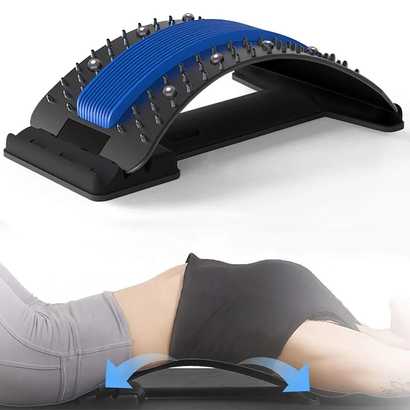 Back Massager Stretcher Equipment Massage Tools Massageador Magic Stretch Fitness Lumbar Support Relaxation Spine Pain Relief | Красота и