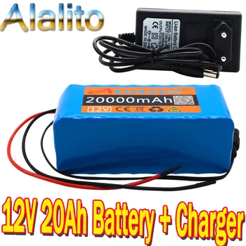 

new 18650 Battery pack Large capacity 12v 20ah 18650 lithium battery protection board 12v 20000mAh capacity+Charger