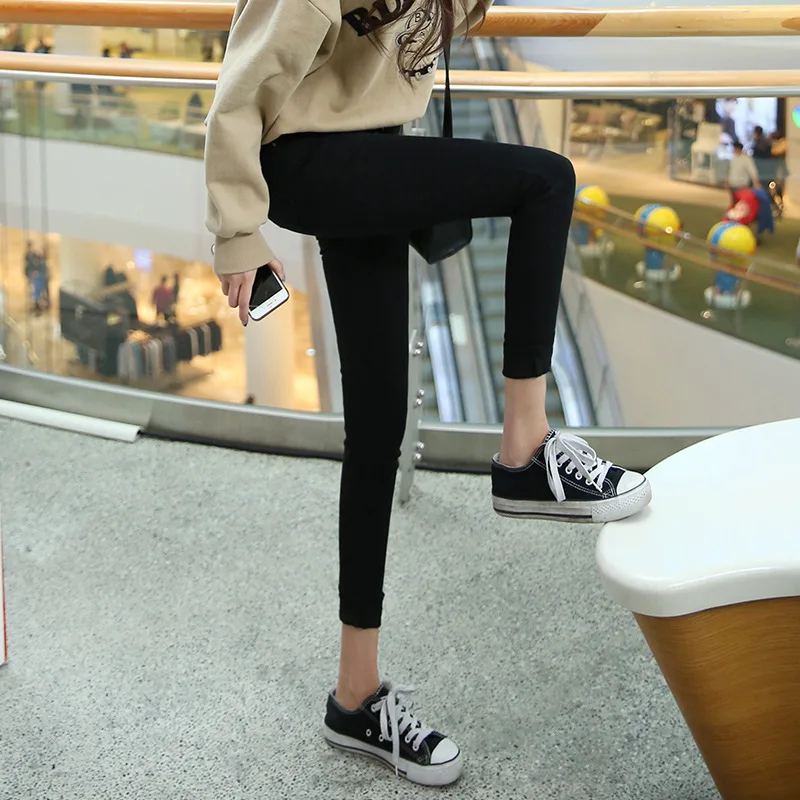 Jeans woman Pencil Pants Fashion High Waist Ankle-Length Pants Women Jeans 2020 Summer