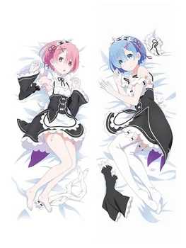 

Anime RE ZERO Starting Life in Another World pillow Covers Rem Emilia Sexy 3D Double-sided Bedding Hugging Body pillowcase