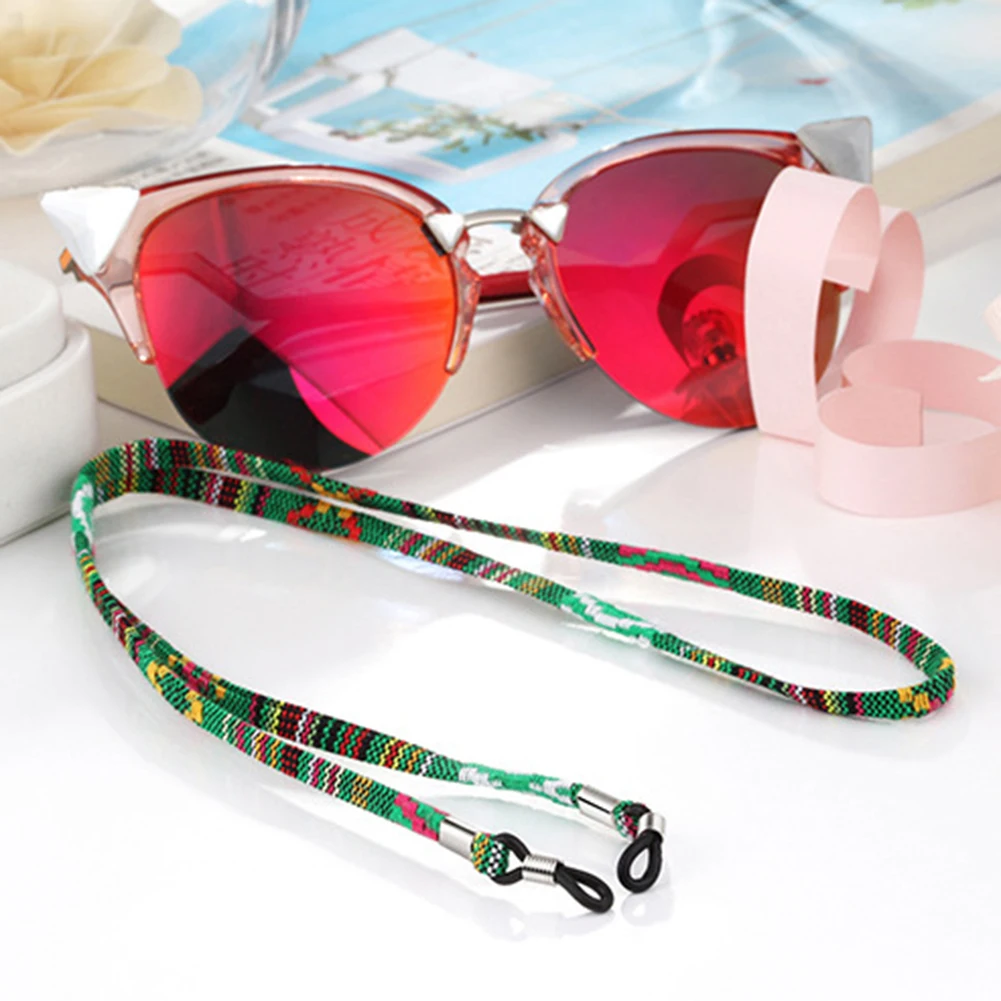 5 мм широкий ретро очки солнцезащитные очки шеи шнур фиксатор ремни для очков ремешок-держатель в этническом стиле солнцезащитные очки шнур ремень - Цвет: Зеленый
