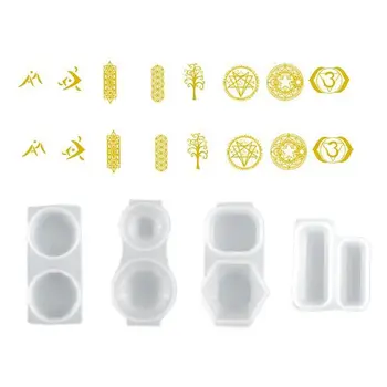 

1Set DIY Handmade Crystal Glue Mold Set Energy Pattern stickers Resin Pendant Jewelry