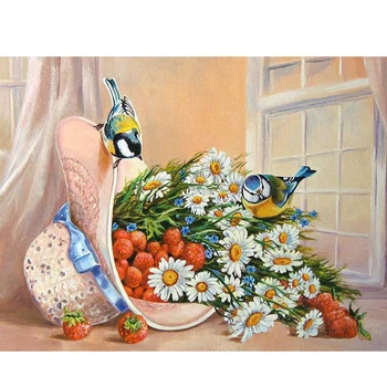 

5D Diy Full Square/Round drill Diamond Painting flower bird landscape Diamond Embroidery flower home Decor Mosaic Christmas Gift