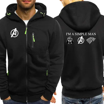 

I'm a simple man 2020 Spring Tracksuit love Movies avengers game of thrones Hoodies Sweatshirt Men Harajuku Mens Streetwear