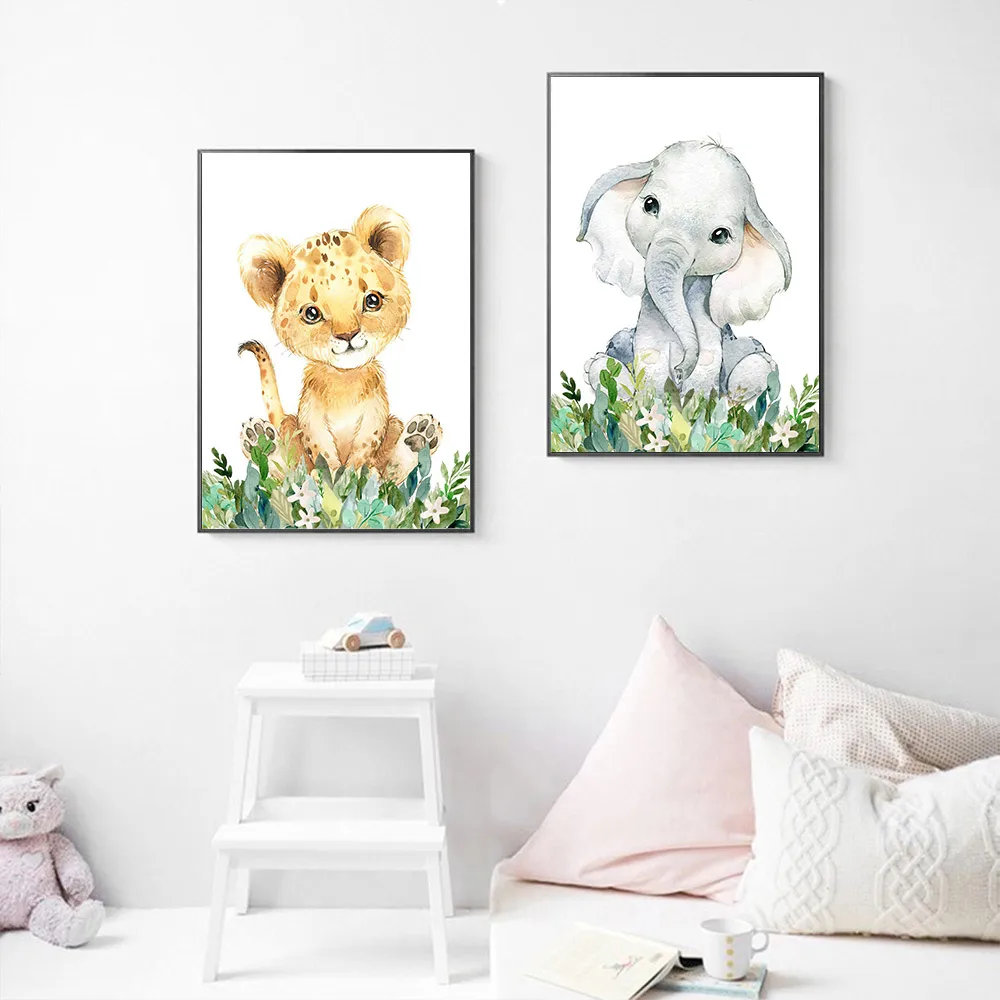 Jungle-Animals-Print-Posters-Nordic-Canvas-Painting-Zebra-Giraffe-Elephant-Wall-Art-Poster-Nursery-Decor-Picture (2)