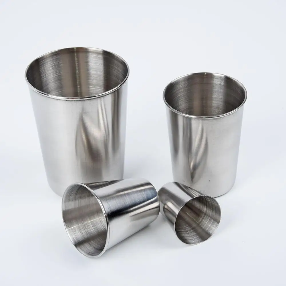 1 шт чашки Нержавеющая сталь 30/70/180/320 мл молочного коктейля для бара Кофе магазин Чай металлический Портативный Чай кружки