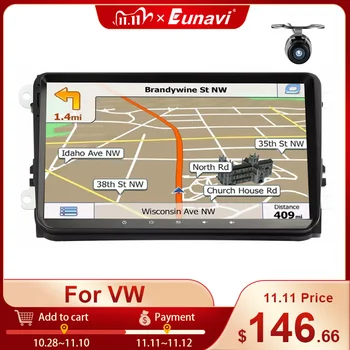 

Eunavi DSP Android 2 Din Car Radio GPS Multimedia For VW Polo Jetta Tiguan passat b6 cc fabia Tiguan Golf Magotan Skoda Octavia