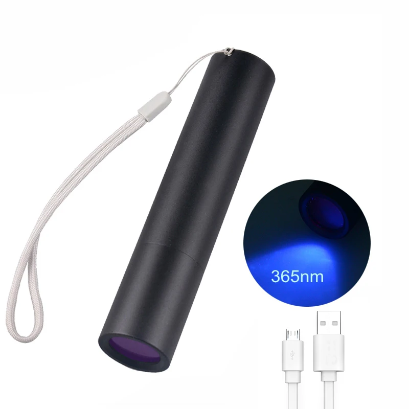 TMWT USB Перезаряжаемый 365nm УФ-светильник 3 Вт светодиодный портативный Скорпион Охотник 365 нм Ультрафиолетовый фонарь светильник - Испускаемый цвет: UV 365NM