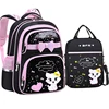 New Korean Primary PU leather School Bag 2022 Fashion Cute Girls With Cute Cat Orthopaedic  Waterproof Backpack ► Photo 1/6