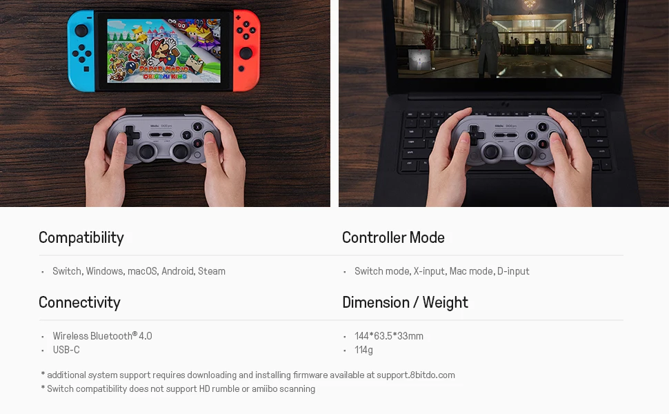 Controller, Nintendo Switch, PC, janelas 10, 11, Steam Deck, Android, Mac OS