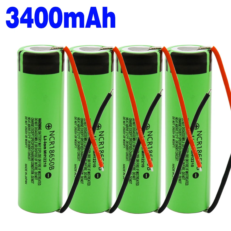 Оригинальная Высокая емкость NCR18650B 3,7 V 3400mAh 18650 перезаряжаемая литиевая батарея для Panasonic батарея+ DIY Linie