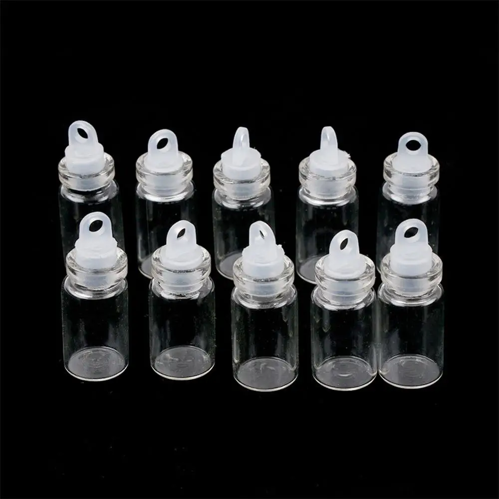 

1ML Clear Glass bottle Small Empty Clear Cork Glass Bottles use for Wishing Bottle Sample pot jar For home Decoration wholesale