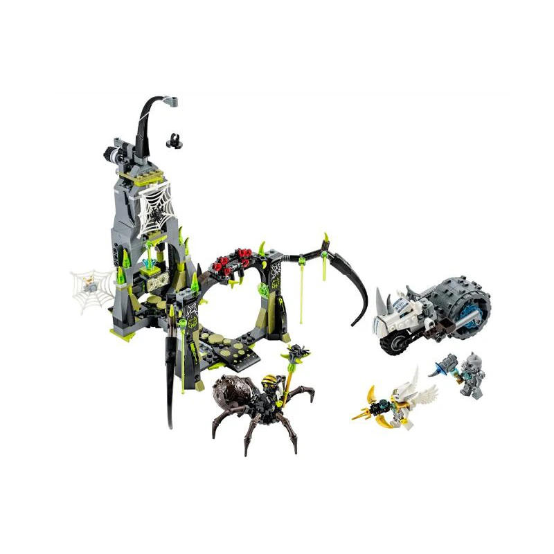 Spinlynlys Spiderlys Cavern Legendlys of Chima 406 шт. супергерои строительные блоки совместимые 70133