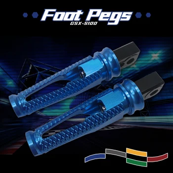 

For GSX-S100 gsx-s100 Motorcycle Rear Passenger Pedal Foot Pegs GSXS 100 Footrest Motorbike Aluminum Foot-Peg Pedals