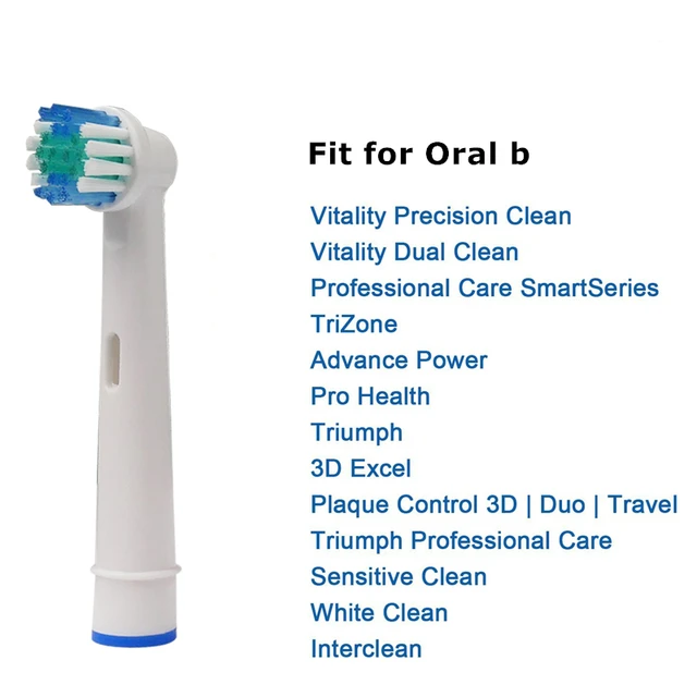 4 pezzi testine di ricambio spazzolino elettrico + 4 pezzi coperchio di  protezione testina spazzolino da denti per orale B Fit Advance Power/3D  Excel - AliExpress