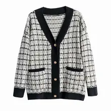 Niuniu, 68-1937, европейский и американский Модный золотой кардиган свитер