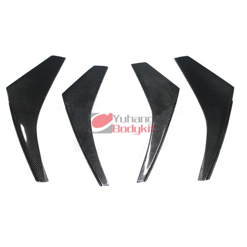 Carbon Fiber Front Bumper Canard 4 Pcs Fit For 2011-2014 R35 GTR DBA JDM Style Canards in stock | Автомобили и мотоциклы