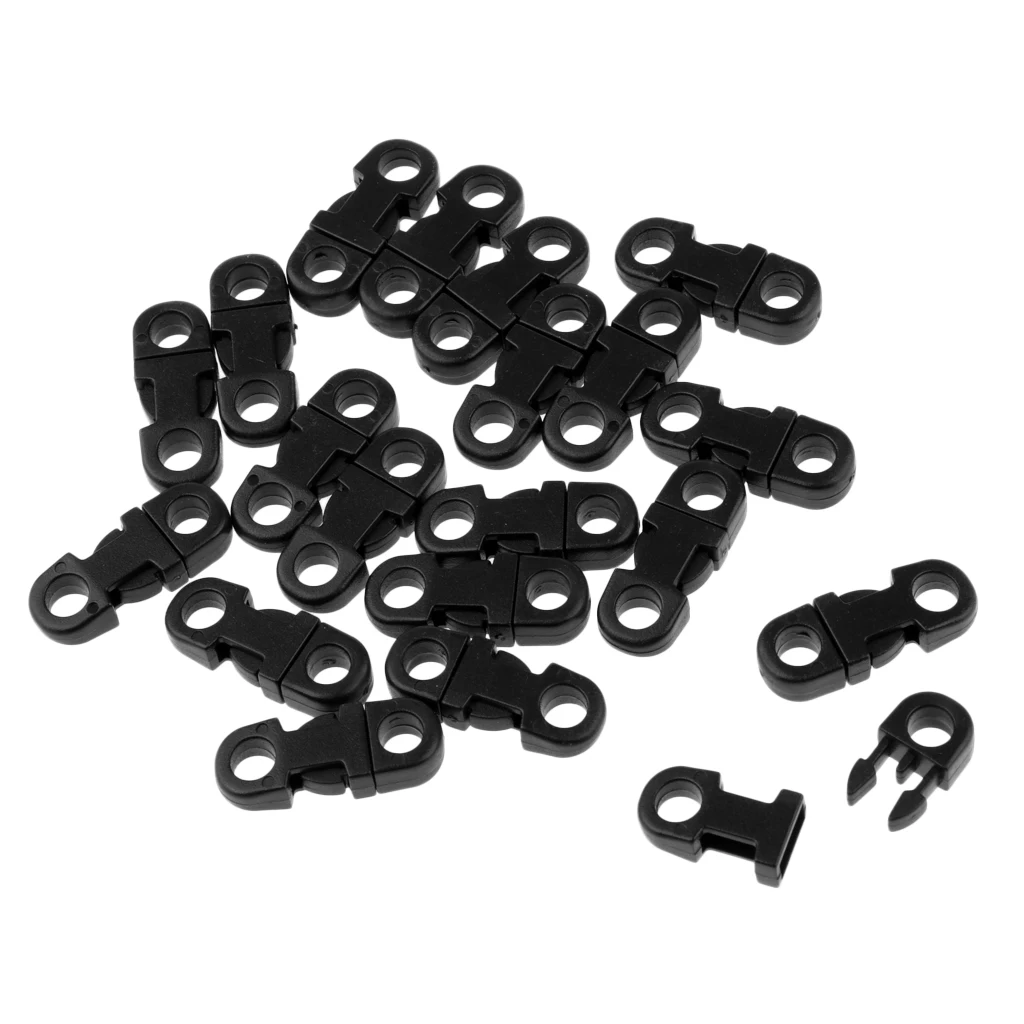 20pcs Paracord Bracelet Braiding Cord Side Release Lock Buckle for Backpack