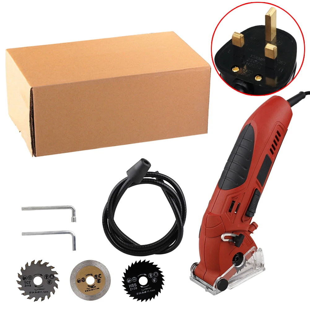 

Mini Electric Saw With 3pcs Saw Discs For Woodworking Multifunctional Home DIY Electric Saw 0-12mm Sawing Depth Power Tools New