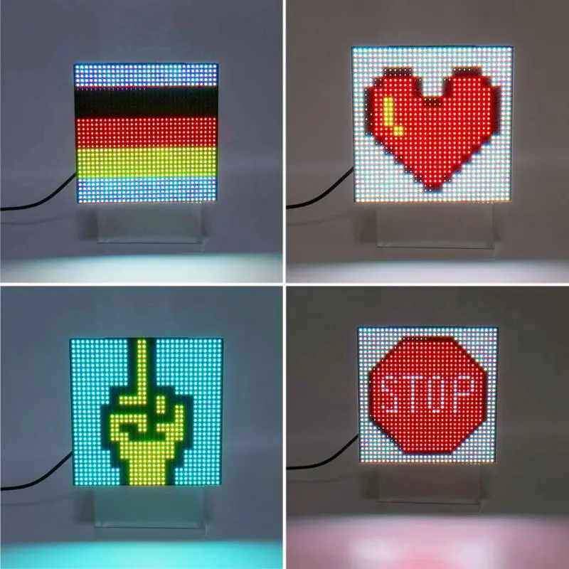  Full color wireless bluetooth App control car LED Display Screen Scrolling LED SignDriving instruct - 4000310543218