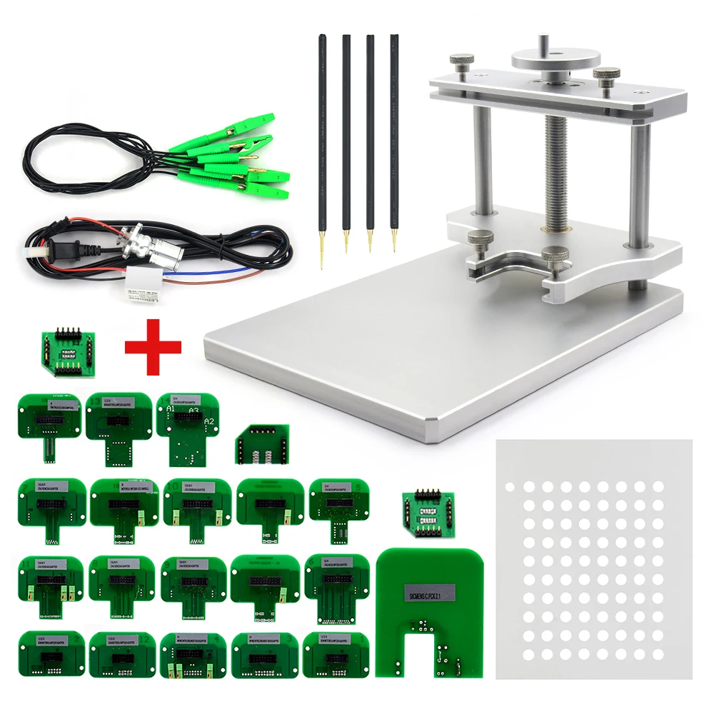 Full BDM Frame Aluminium Adapter For Galletto Fgtech V54 Metal Steel LED BDM Frame Kit With 22pcs Adapters For BDM100 temp gauge car Diagnostic Tools