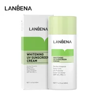 LANBENA Green Whitening Uv Sunscreen Cream Face Sunblock Body Sun Protection Solar Lotion SPF50+ Moisturizing Daily Care 40ml 5