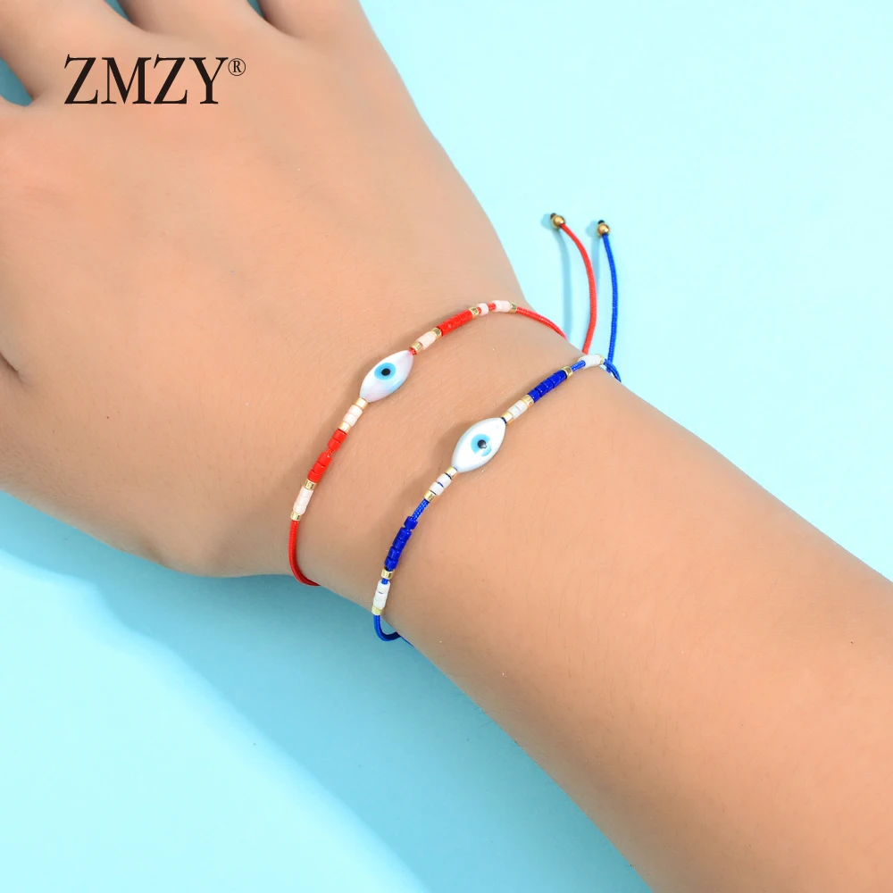ZMZY Boho Handmade Friendship Bracelets Delica MIYUKI Evil Eye Bracelet Shell Eye Charm Pulseira Mujer Jewelry Women Gift - Image 2