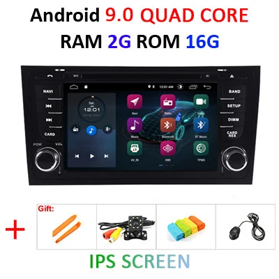 DSP ips 8 ядерный 4G 64G 2 Din android 9,0 Автомобильный мультимедийный dvd-плеер gps Навигация Аудио для Audi A6 S6 RS6 Автомагнитола стерео obd2 - Цвет: 2G 16G IPS