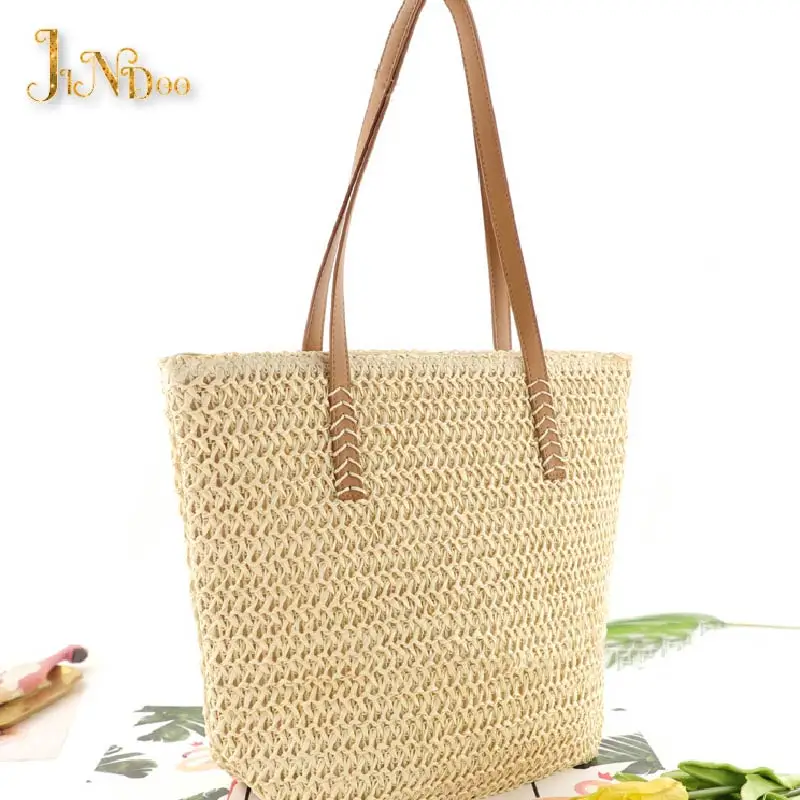 Summer Beach Tote Bag Women Bohemian Wind Women's Bag Trend 2021 Shopper Tote Pure Simple Travel Makeup Bag Female Purse Handbag